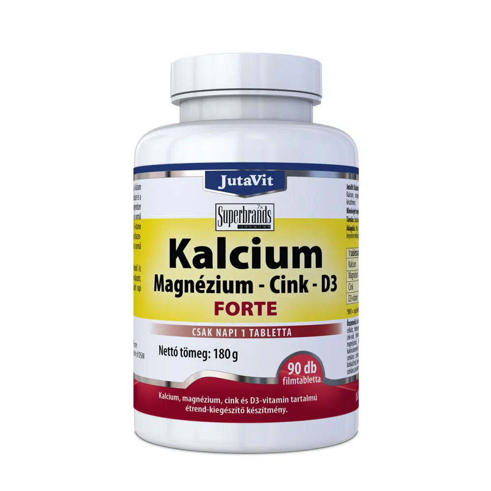 Jutavit Kalcium-Magnézium-Cink-D3-vitamin Forte tabletta - 90db 1 Jutavit kalcium-magnézium-cink tabl. 90db