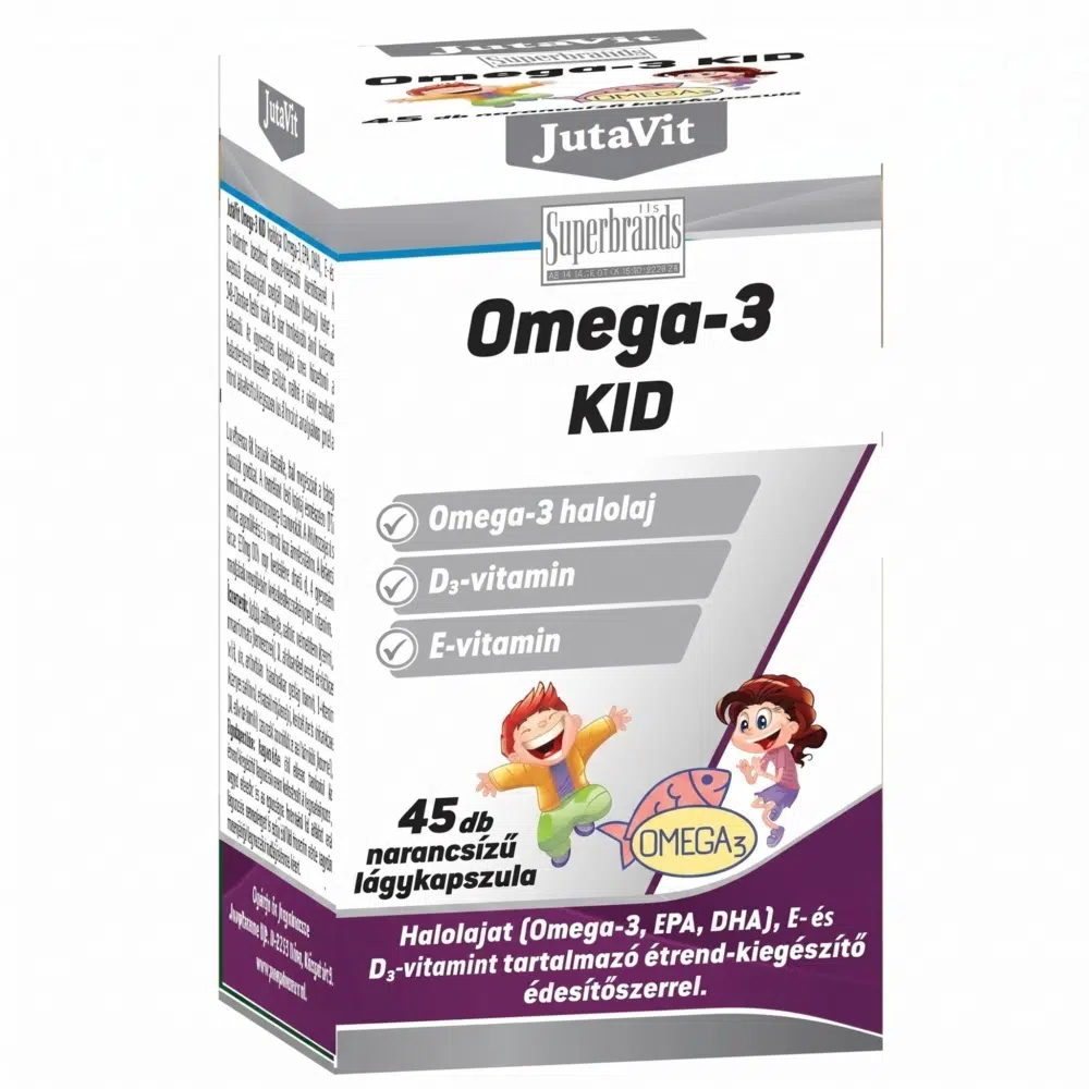Jutavit Omega-3 Kid lágykapszula - 45db 1 Jutavit omega-3 halolaj Kid lágykapszula 45 db