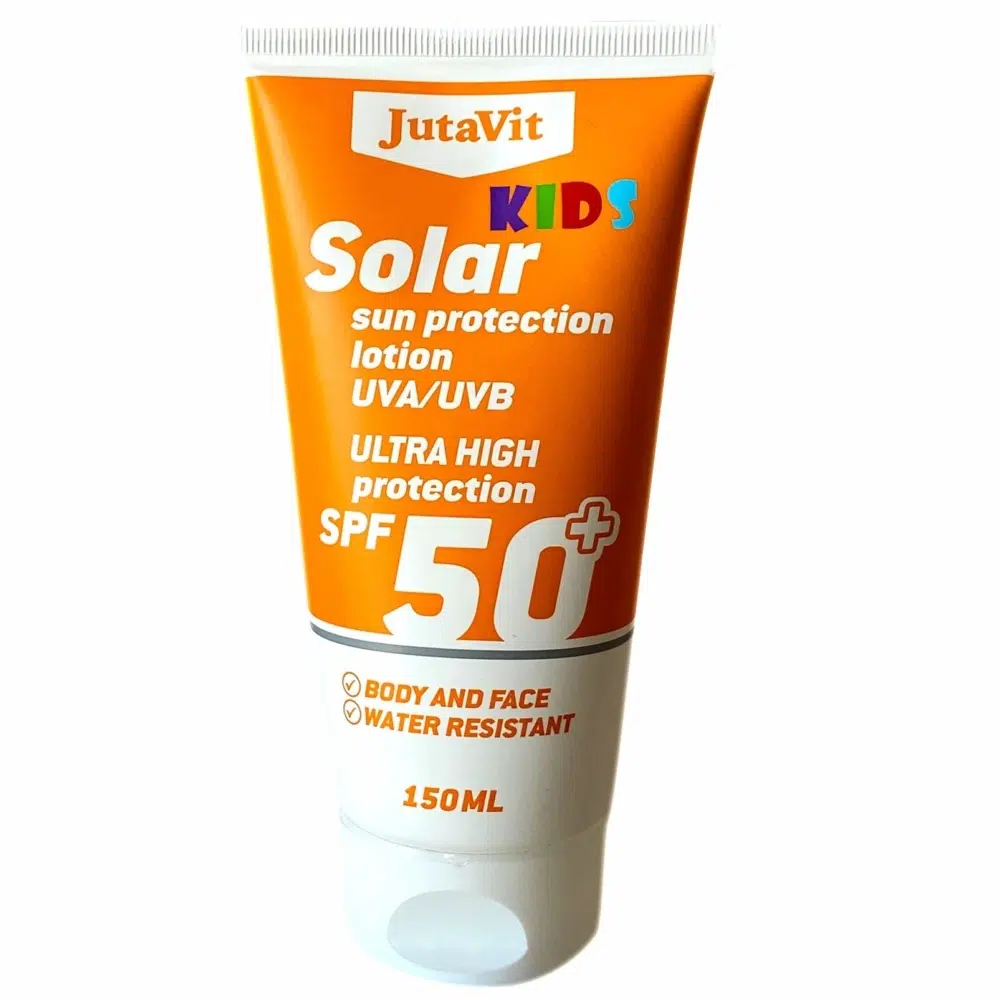 JutaVit Solar KID SPF50+ naptej - 150ml 1 Jutavit Solar KID 50+ naptej 150 ml (gyerekeknek)