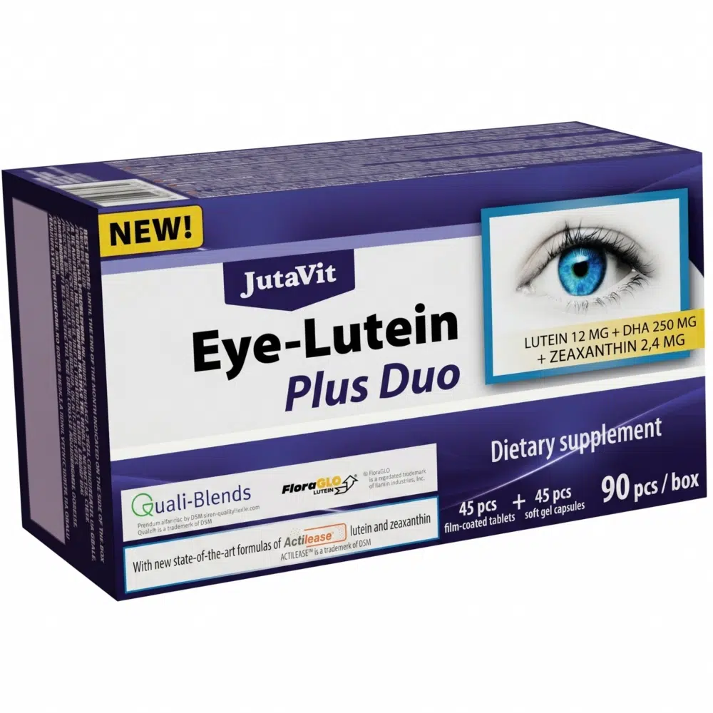 JutaVit Szem-Lutein Plusz Duo tabletta és lágyzselatin kapszula ÚJ - 45db+45db 1 Jutavit szem-lutein Plusz duo 45+45db tabletta