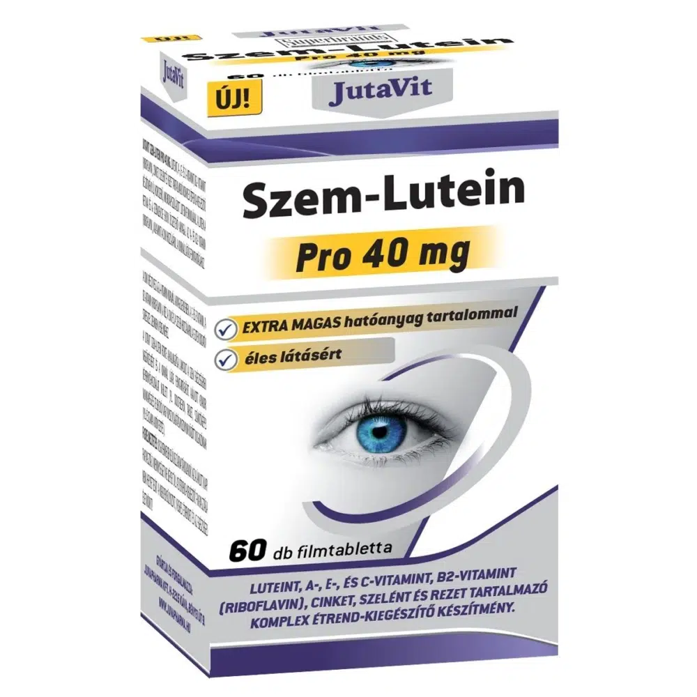 JutaVit Szem-Lutein Pro 40mg filmtabletta - 60db 1 JutaVit Szem-Lutein PRO 40mg 60db filmtabletta
