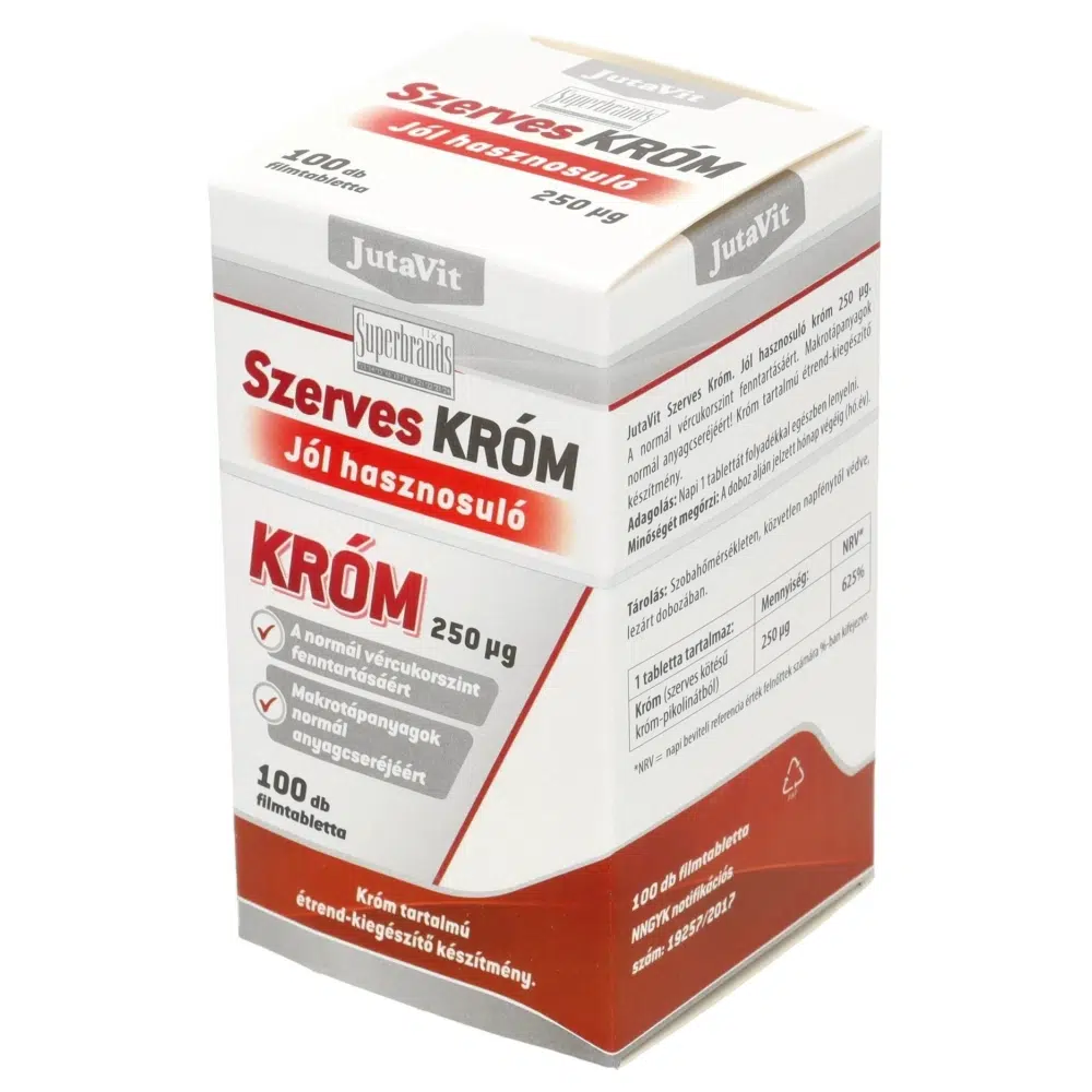 Jutavit Szerves Króm tabletta - 100db 1 Jutavit Szerves Króm tabletta 100db
