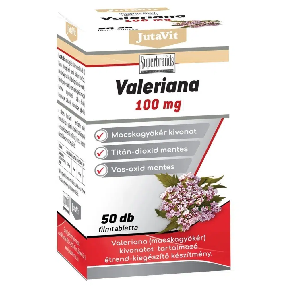 JutaVit Valeriana 100mg tabletta - 50+10db 1 JutaVit Valeriana 100mg tabletta 50db+10db