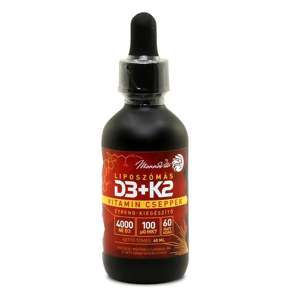 Mannavita Liposzómás D3 + K2 (MK-7) cseppek - 60 ml 1 Mannavita Liposzómás D3 + K2 (MK-7) cseppek - 60ml