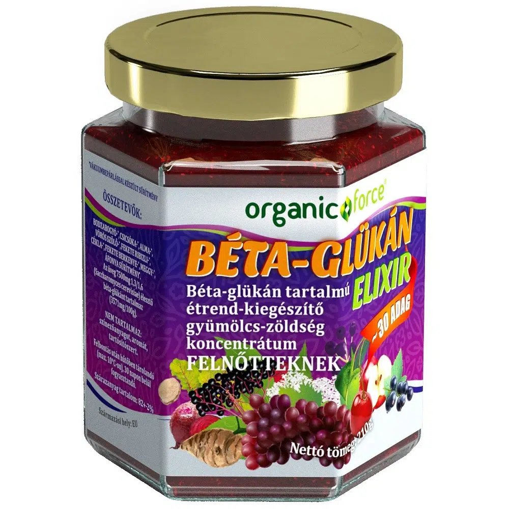 Organic Force Béta-Glükán Elixír Új - 210g 1 Organic Force Béta Glükán Elixír felnőtteknek 210g