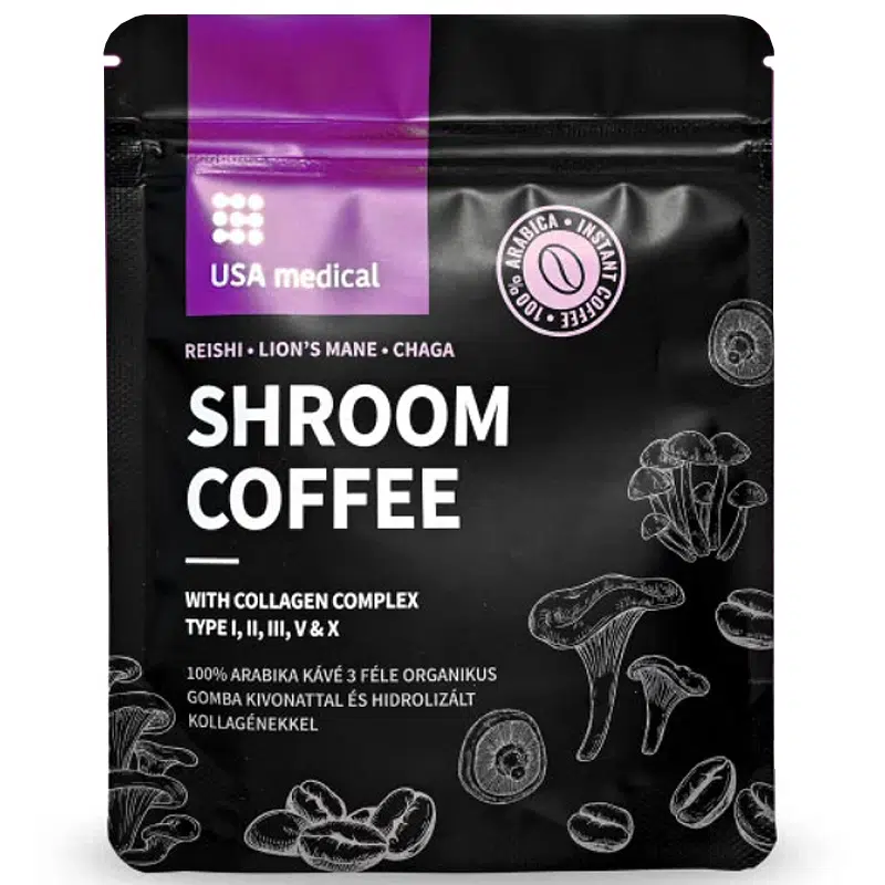 USA Medical Shroom Coffe + Collagen Complex - 102g 1 USA Medical Shroom Coffe + Collagen Complex - 102g
