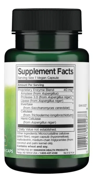 Swanson Anti-Gas Enzyme kapszula - 90db 2 Swanson Anti-Gas Enzyme kapszula - 90db - Image 2