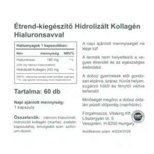 Vitaking Kollagén+Hialuronsav kapszula - 60db 3 Vitaking Kollagén+Hialuronsav kapszula - 60db - Image 2