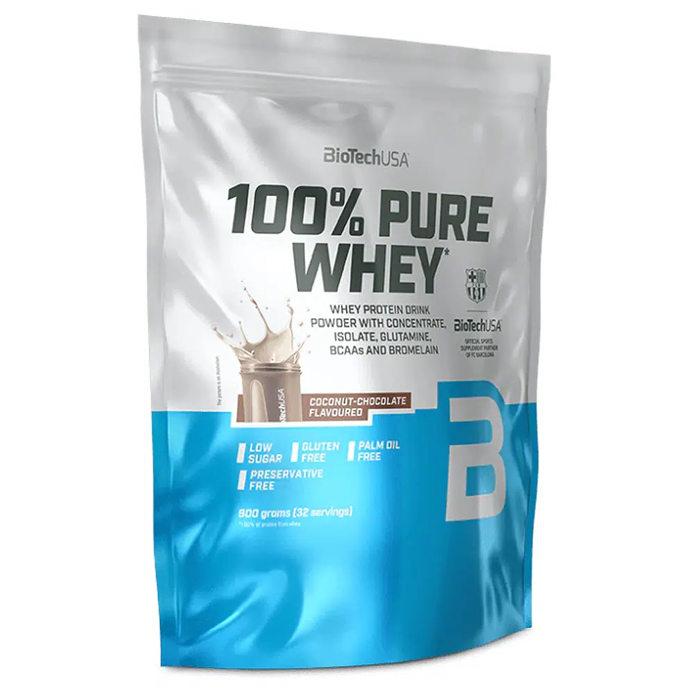 Biotech USA 100% Pure Whey csokoládé-kókusz - 900g 1 Biotech USA 100% Pure Whey csokoládé-kókusz - 900g
