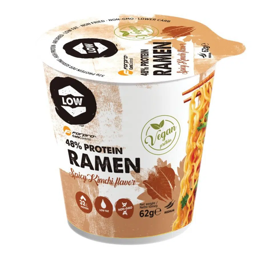 Forpro 48% Protein RAMEN Instant leves Spicy Kimchi ízben - 62g 1 Forpro 48% Protein RAMEN Instant leves Spicy Kimchi ízben - 62g