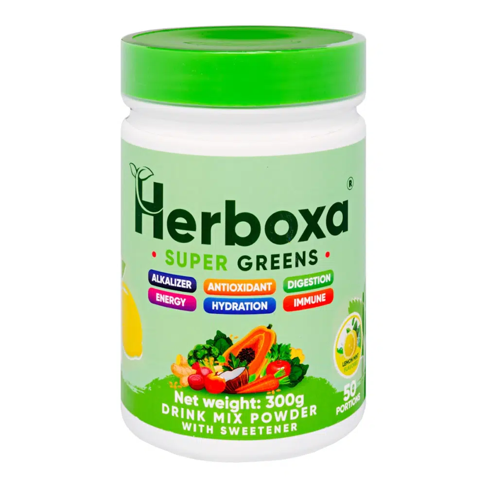 Herboxa Super Greens citrom-menta ízben - 300g 1 Herboxa Super Greens citrom-menta ízben - 300g