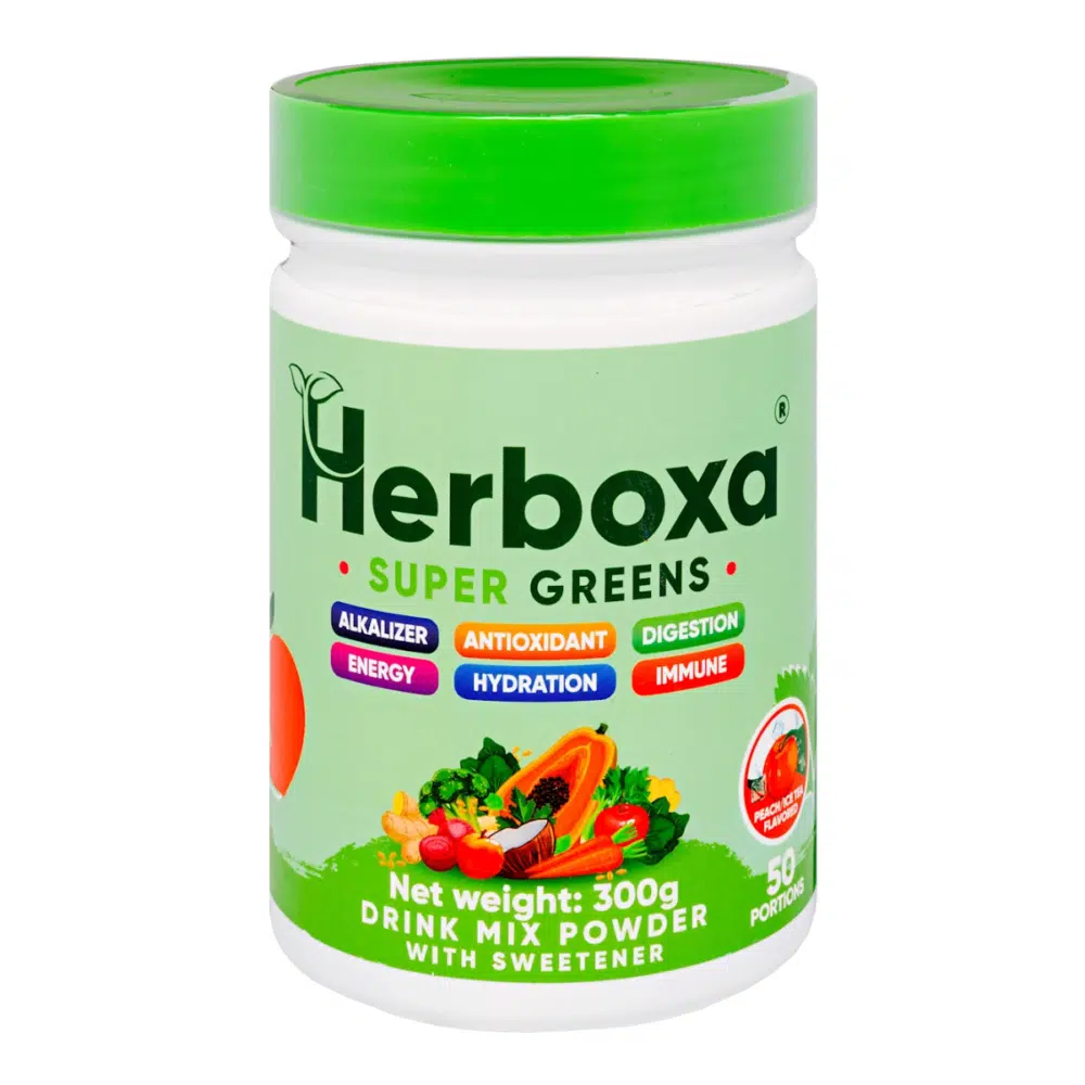Herboxa Super Greens őszibarackos jeges tea ízben - 300g 1 Herboxa Super Greens őszibarackos jeges tea ízben - 300g