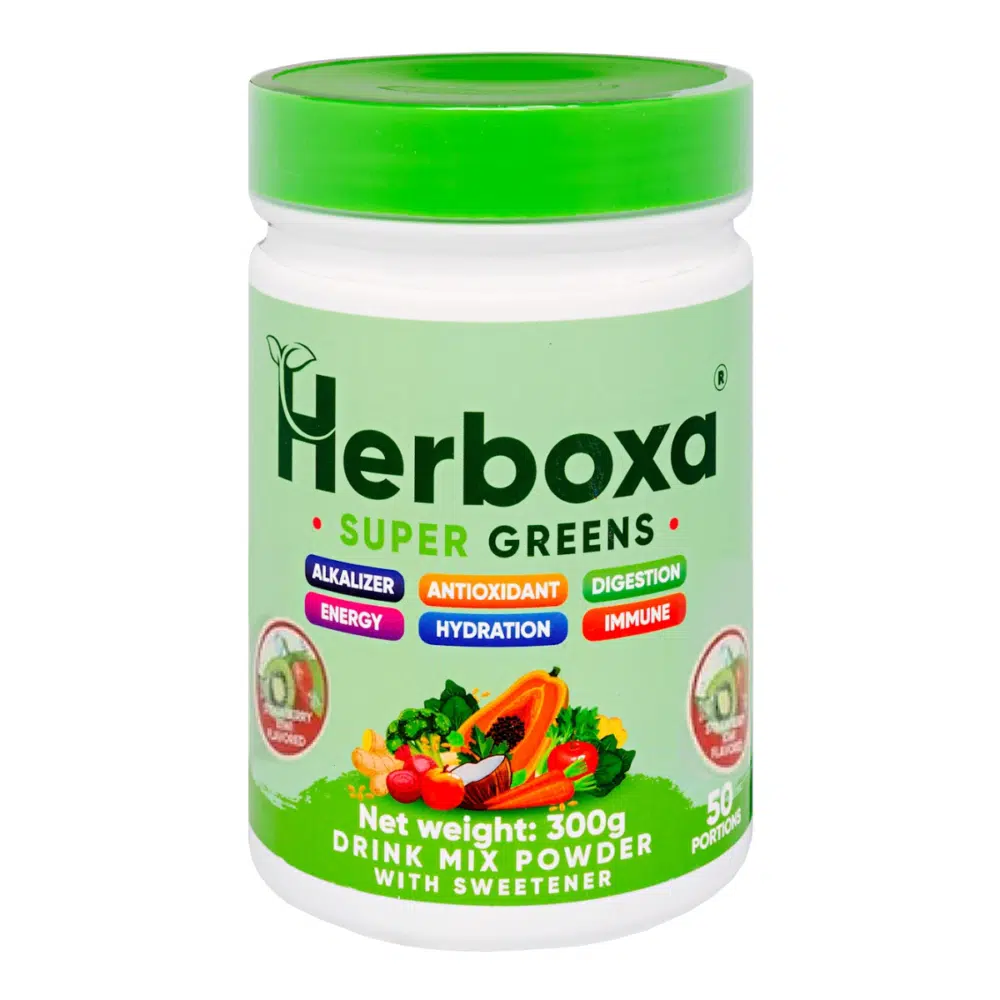 Herboxa Super Greens eper-kiwi ízben - 300g 1 Herboxa Super Greens eper-kiwi ízben - 300g