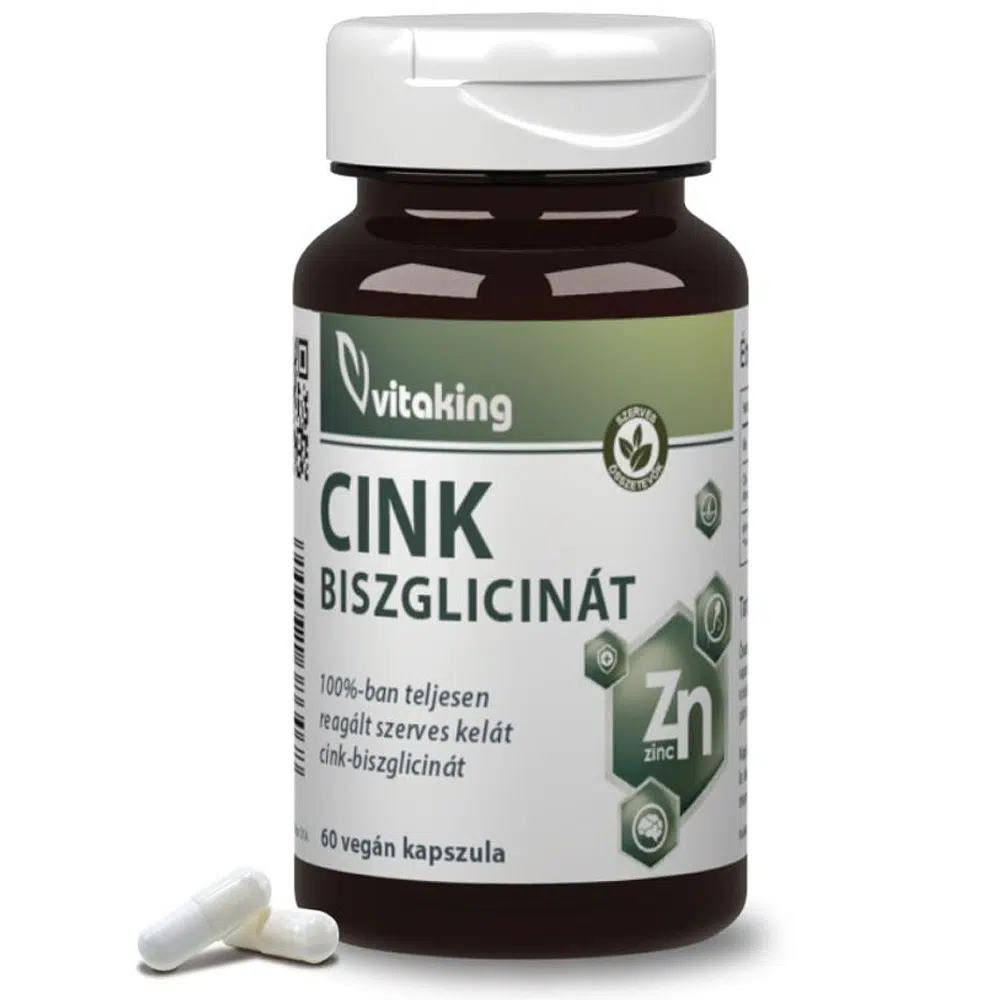 Vitaking Cink Biszglicinát kapszula - 60db 1 Vitaking Cink Biszglicinát kapszula - 60db