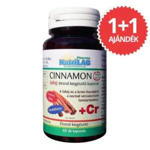 Nutrilab Cinnamon fahéj + króm kapszula 1+1 AJÁNDÉK - 2x60db