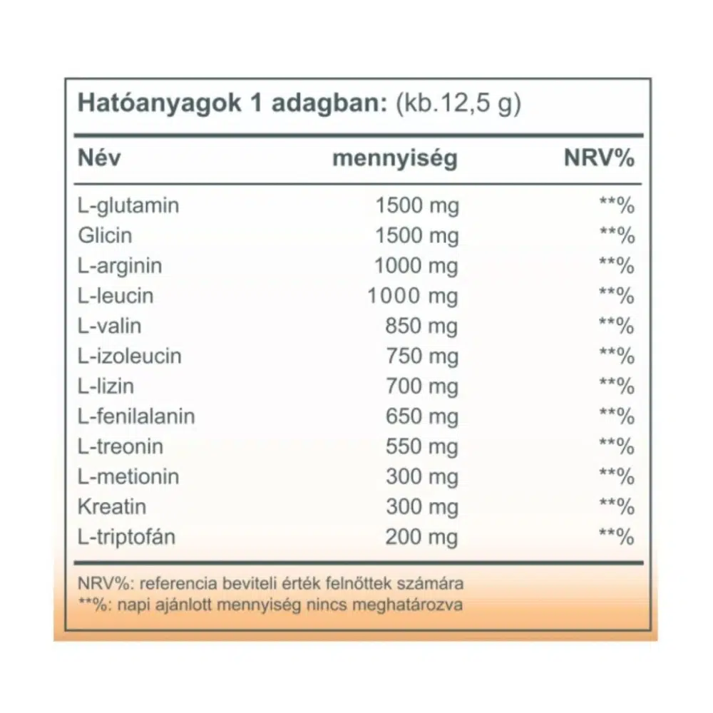 Vitaking Aminosav Komplex karamell-kávé ízű italpor - 312g 2 Vitaking Aminosav Komplex karamell-kávé ízű italpor - 312g - Image 2