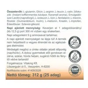 Vitaking Aminosav Komplex karamell-kávé ízű italpor - 312g 6 Vitaking Aminosav Komplex karamell-kávé ízű italpor - 312g - Image 3
