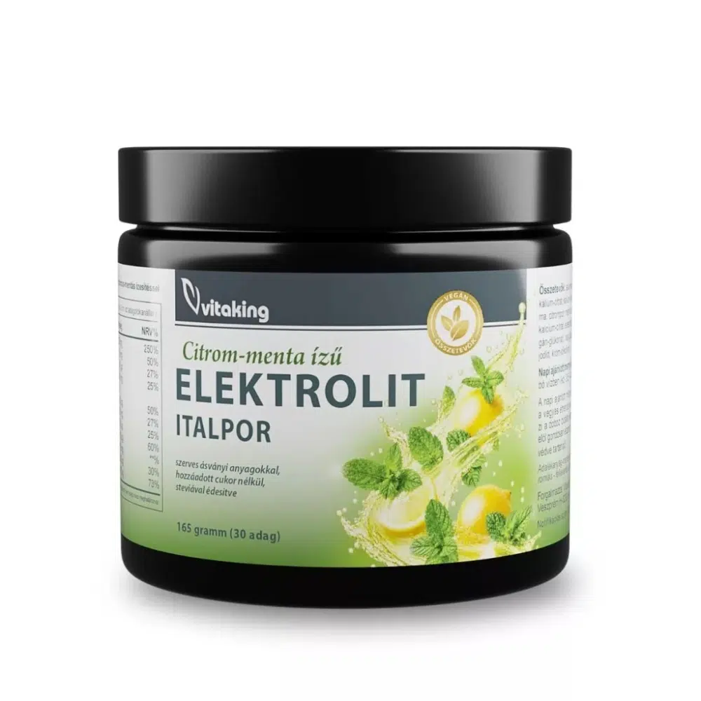 Vitaking Elektrolit citrom-menta ízű italpor - 165g 4 Vitaking Elektrolit citrom-menta ízű italpor - 165g - Image 4