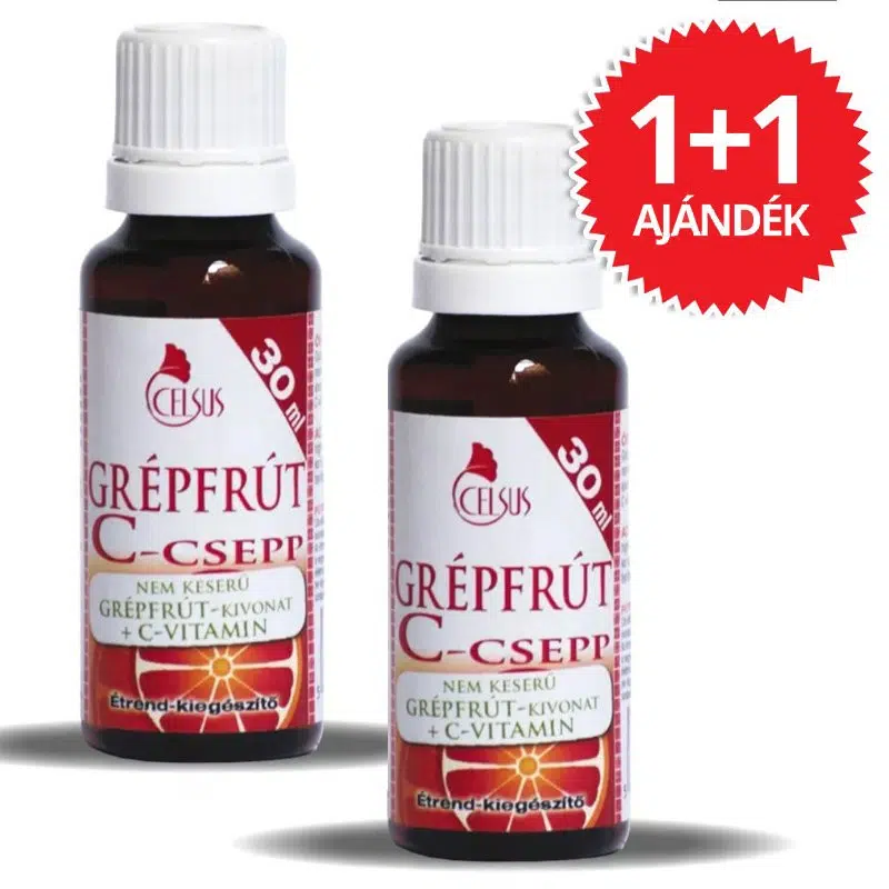 Celsus Grépfrút C-csepp 1+1 Akció - 2x30ml 1 Celsus Grépfrút C-csepp 1+1 Akció - 2x30ml