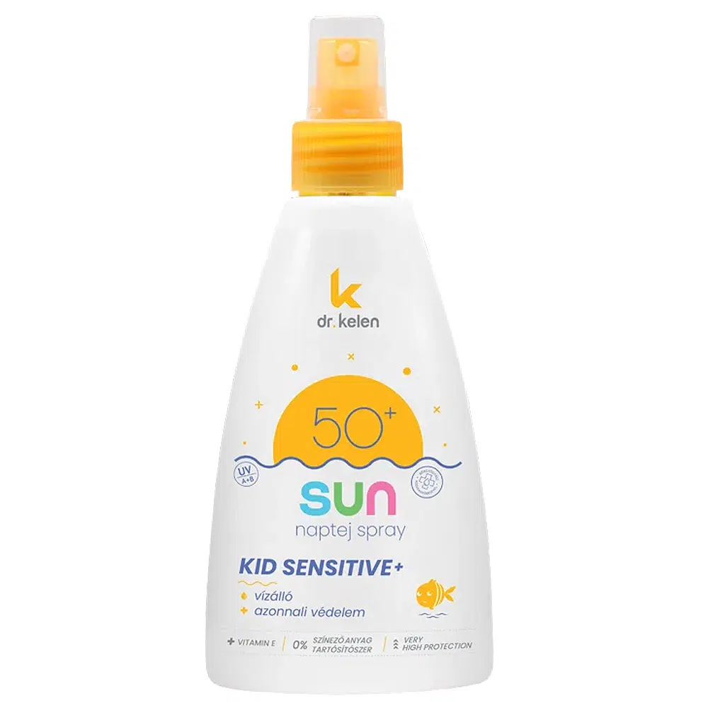 Dr. Kelen Sun F50+ KID Sensitive napozó spray - 150ml 1 Dr. Kelen Sun F50+ KID Sensitive napozó spray - 150ml