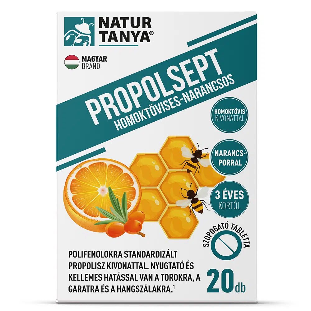 Natur Tanya Propolsept Homoktövises-Narancsos - Propoliszos szopogató tabletta - 20db 1 Natur Tanya Propolsept Homoktövises-Narancsos - Propoliszos szopogató tabletta - 20db