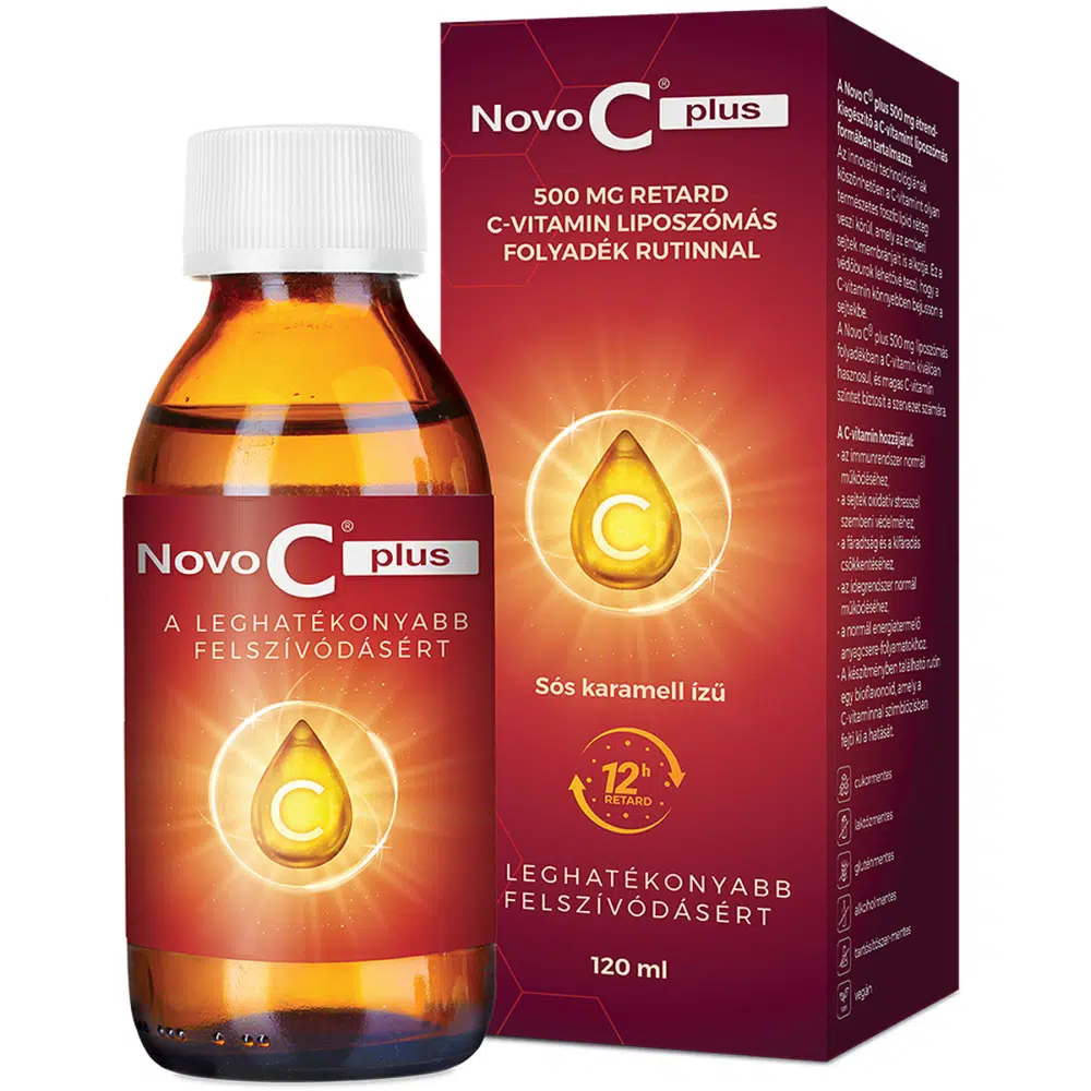 Novo C Plus Retard Liposzómás C-vitamin ital Rutinnal - 120ml 1 Novo C Plus Retard Liposzómás C-vitamin ital Rutinnal - 120ml