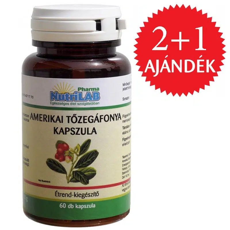 Nutrilab Amerikai tőzegáfonya kapszula 2+1 AKCIÓ - 3x60db 1 Nutrilab Amerikai tőzegáfonya kapszula 2+1 AKCIÓ - 3x60db