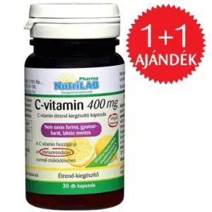 Nutrilab C-vitamin 400mg kapszula 1+1 AJÁNDÉK - 2x30db