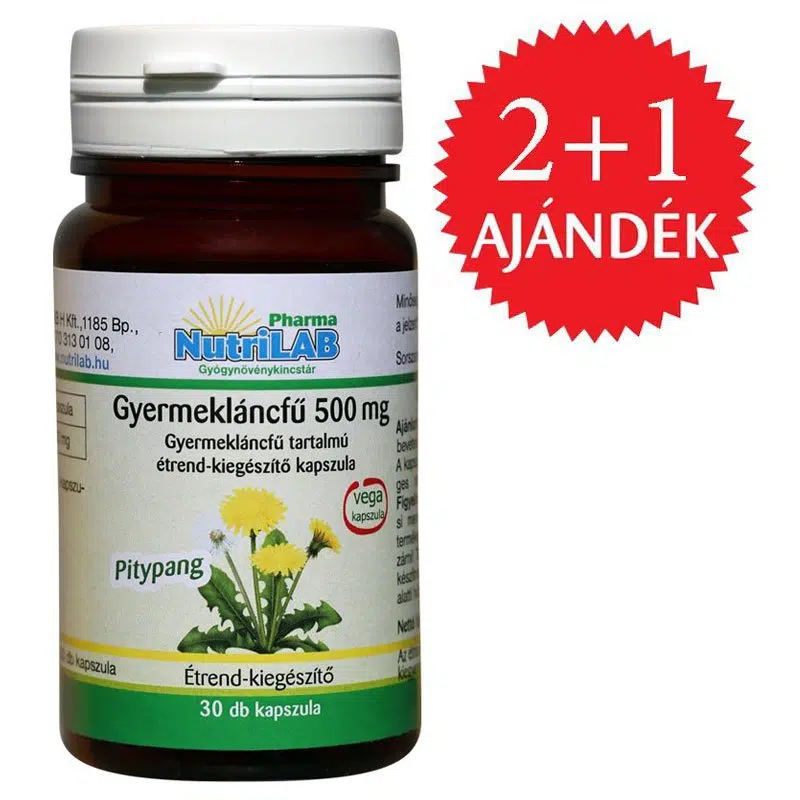 Nutrilab Gyermekláncfű kapszula 2+1 AKCIÓ - 3x30db 1 Nutrilab Gyermekláncfű kapszula 2+1 AKCIÓ - 3x30db