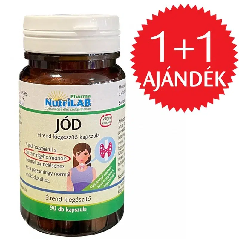 Nutrilab Jód kapszula 1+1 AJÁNDÉK - 2x90db 1 Nutrilab Jód kapszula 1+1 AJÁNDÉK - 2x90db