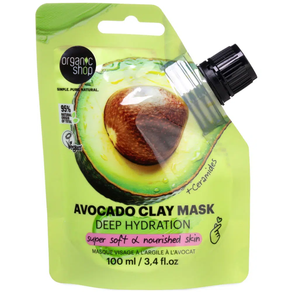 Organic Shop „Deep Hydration” Avokádós agyagmaszk ceramidokkal - 100ml 1 Organic Shop „Deep Hydration” Avokádós agyagmaszk ceramidokkal - 100ml