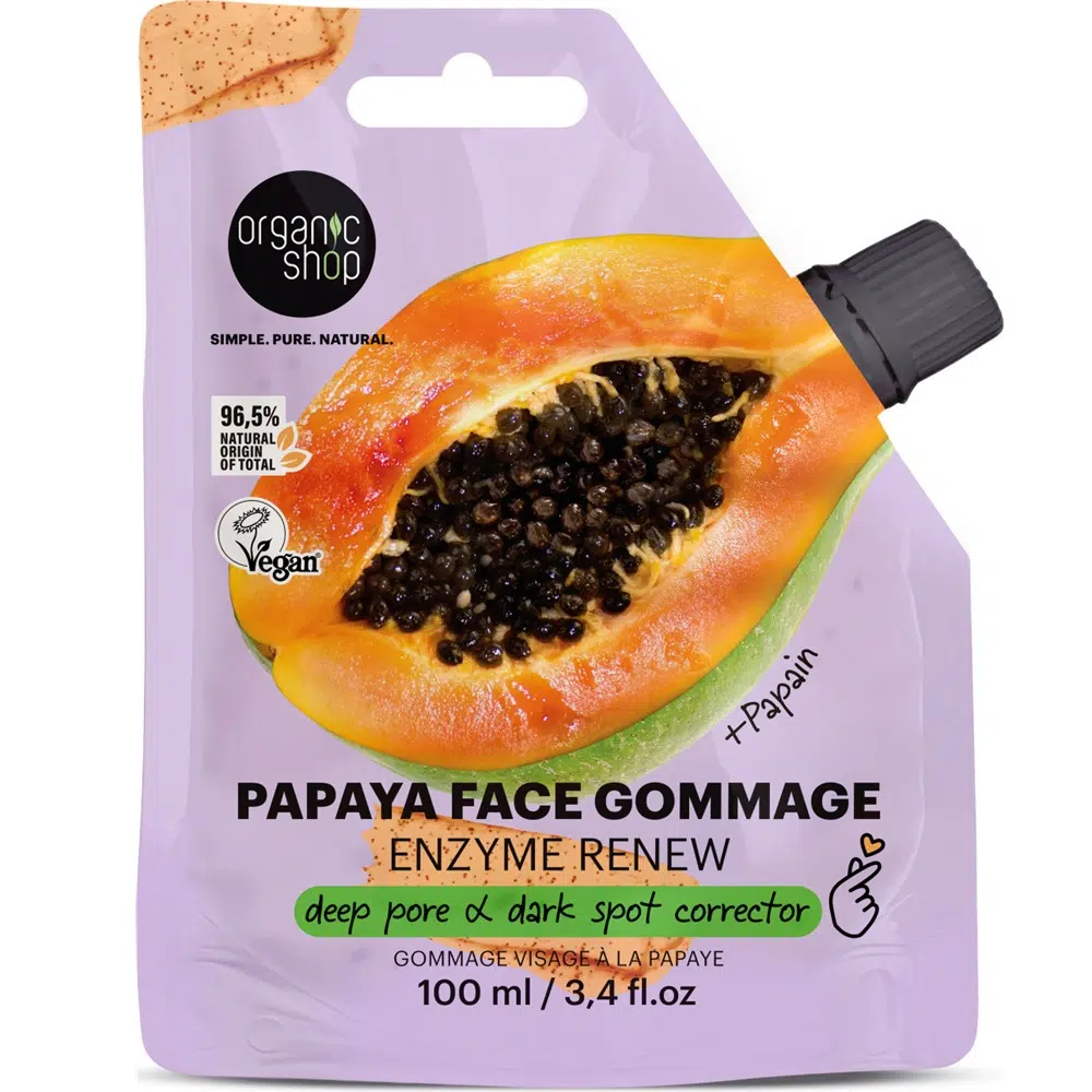 Organic Shop „Enzyme Renew” Papayás archámlasztó papainnal - 100ml 1 Organic Shop „Enzyme Renew” Papayás archámlasztó papainnal - 100ml