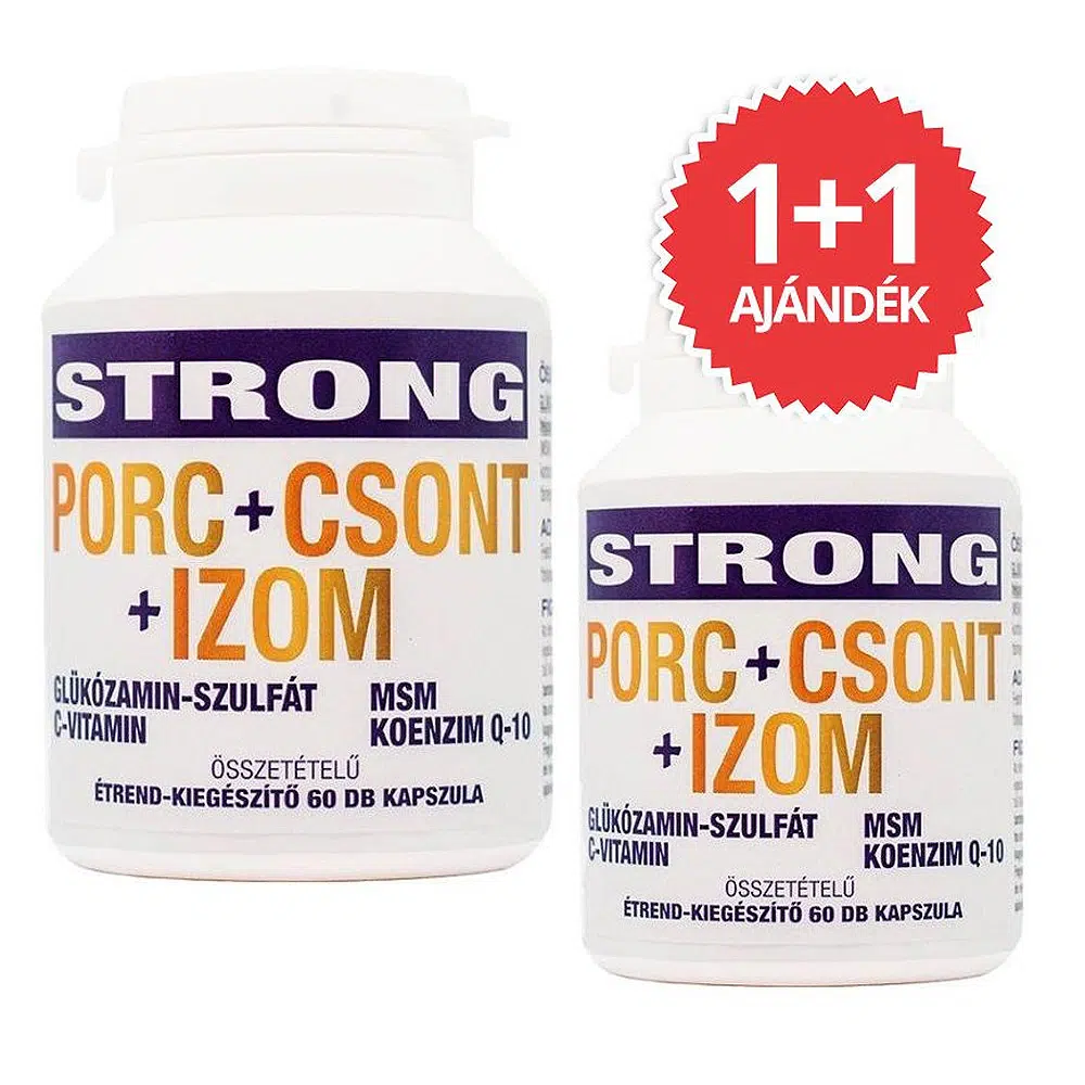 Strong Porc+Csont+Izom kapszula 1+1 Akció - 2x60db 1 Strong Porc+Csont+Izom kapszula 1+1 Akció - 2x60db