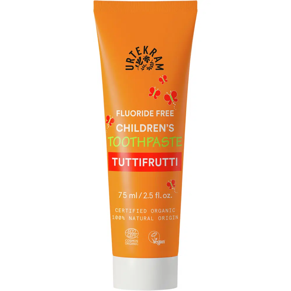 Urtekram Tutti-frutti ízű fogkrém - 75ml 1 UrtekramTutti-frutti ízű fogkrém - 75ml