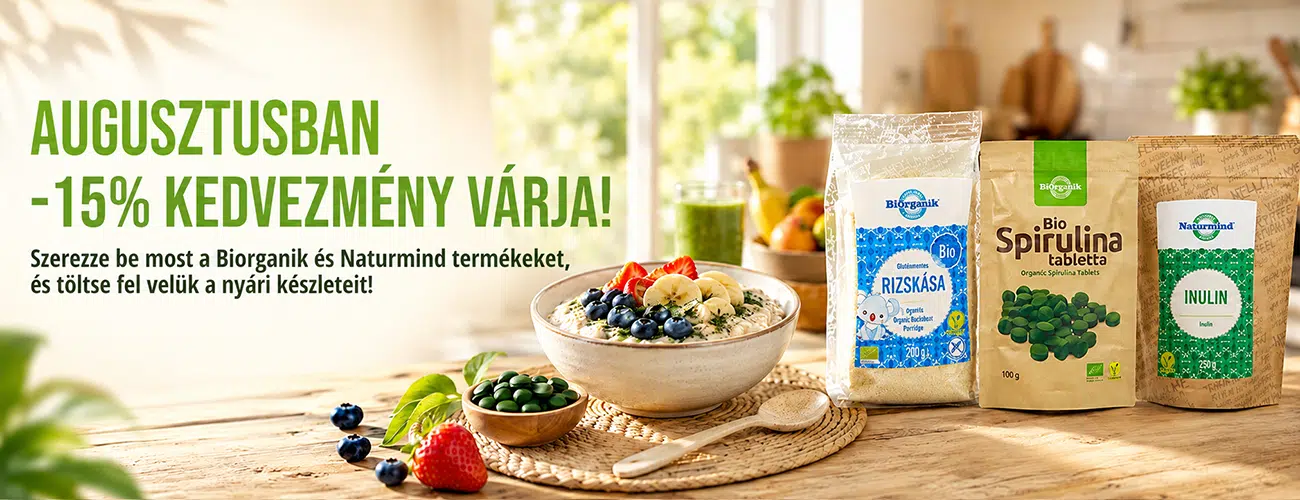 Biorganik és Naturmind -15% kedvezménnyel!