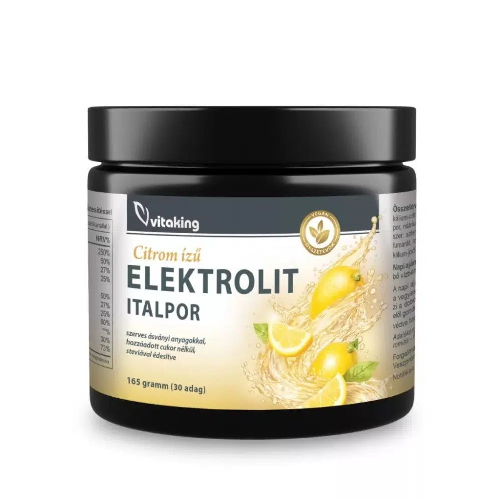Vitaking Elektrolit citrom ízű italpor - 165g 4 Vitaking Elektrolit citrom ízű italpor - 165g - Image 4