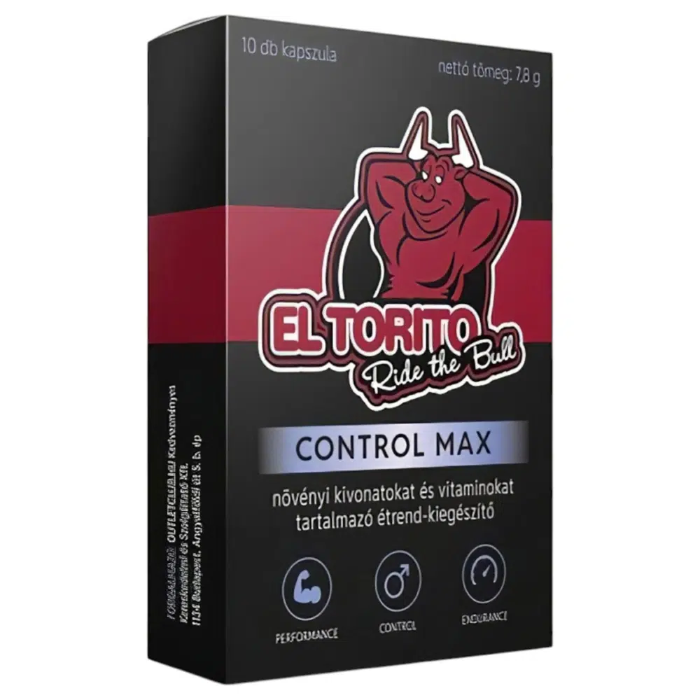 El Torito Control MAX korai magömlés elleni kapszula - 10db 1 El Torito Control MAX korai magömlés elleni kapszula - 10db