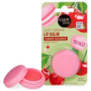 Organic Shop „Cseresznyés macaron” ajakbalzsam bio cseresznyével - 8ml