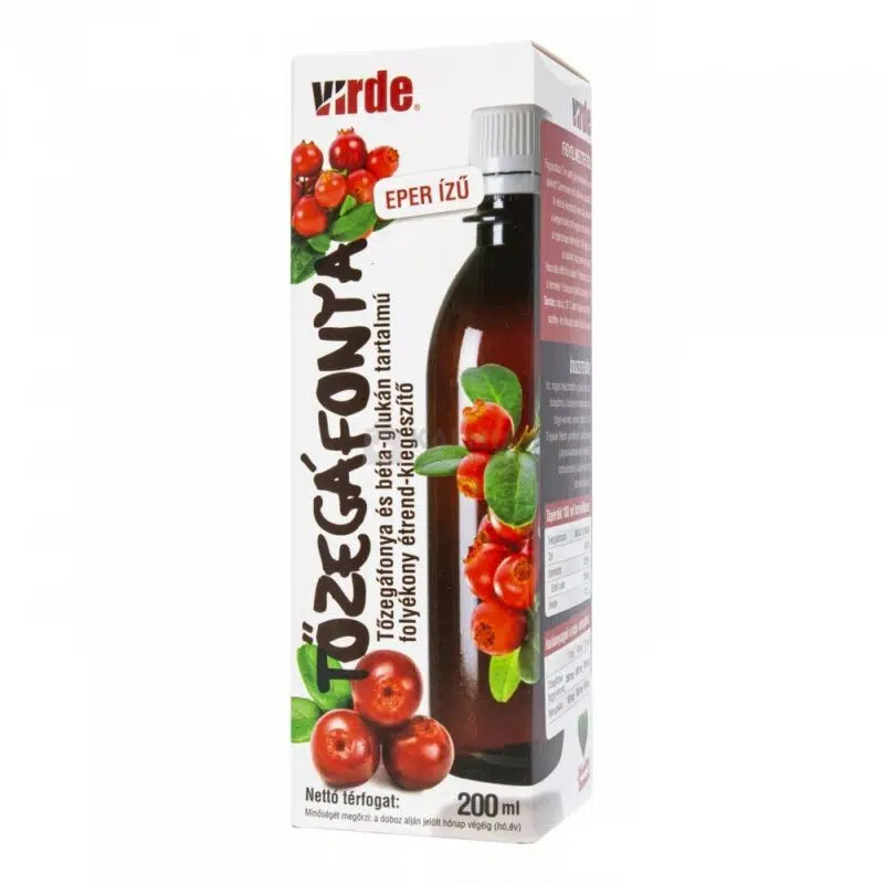 Virde Tőzegáfonya és Béta Glükán szirup - 200ml 1 Virde tőzegáfonya béta glukán folyadék 200 ml