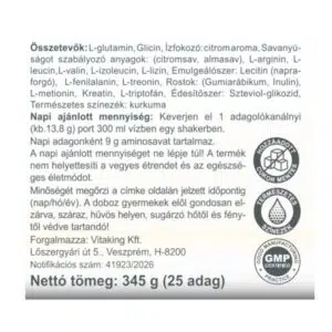 Vitaking Aminosav Komplex citrom ízű italpor - 345g 5 Vitaking Aminosav Komplex citrom ízű italpor - 345g - Image 3