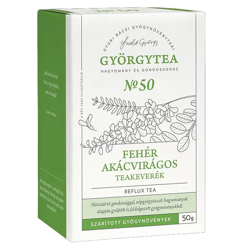 Györgytea Fehér akácvirágos teakeverék - 50g 1 Györgytea Fehér akácvirágos teakeverék - 50g