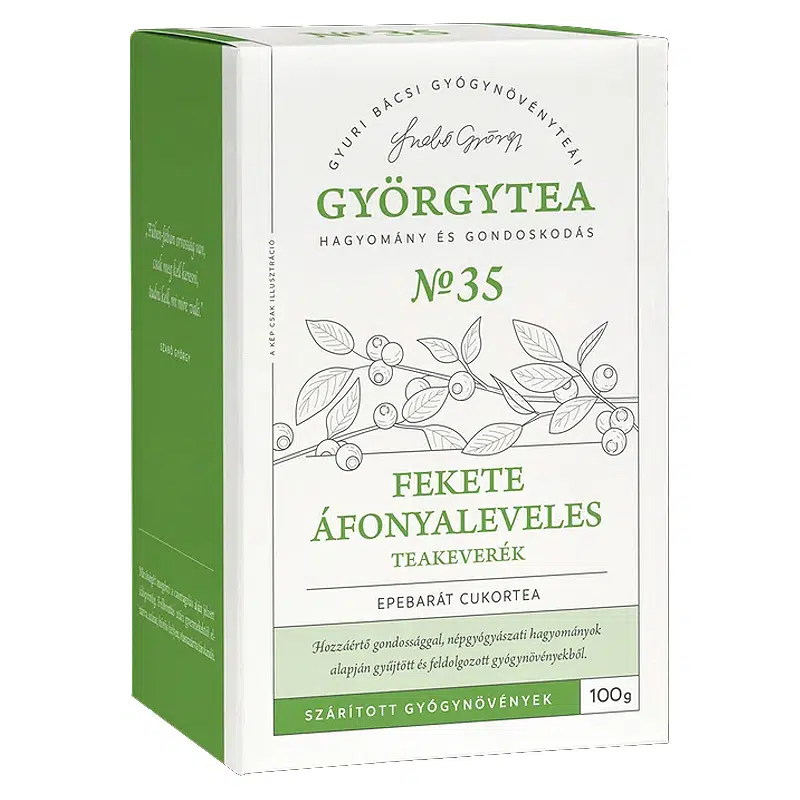 Györgytea Fekete áfonyaleveles teakeverék - 100g 1 Györgytea Fekete áfonyaleveles teakeverék - 100g