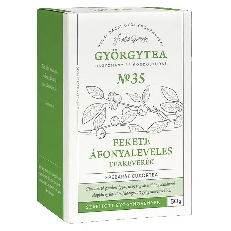 Györgytea Fekete áfonyaleveles teakeverék - 50g 1 Györgytea Fekete áfonyaleveles teakeverék - 50g
