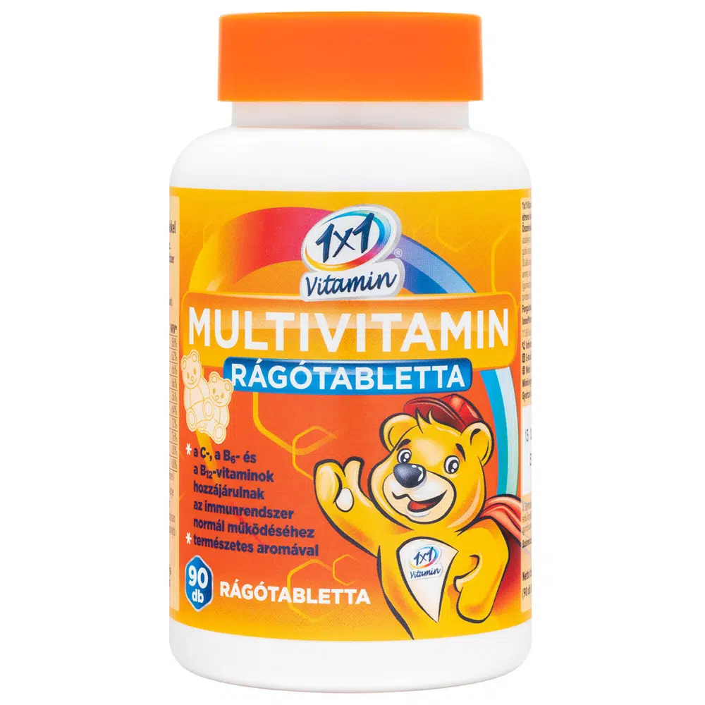 1x1 Vitamin Multivitamin narancsízű rágótabletta mackó - 90db 1 1x1 Vitamin Multivitamin narancsízű rágótabletta mackó - 90db