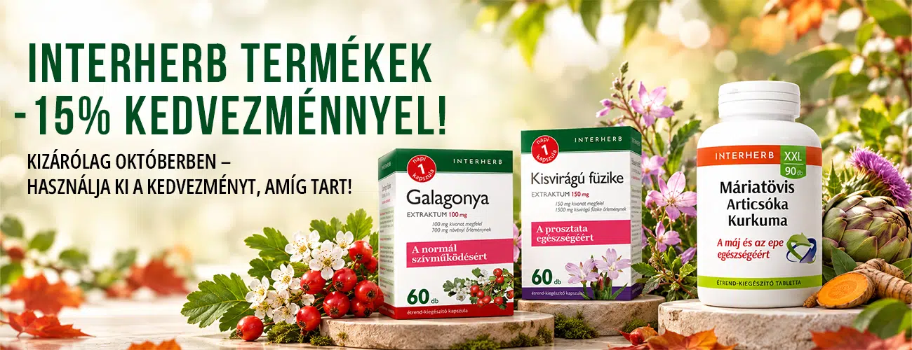 Interherb termékek -15% kedvezménnyel!