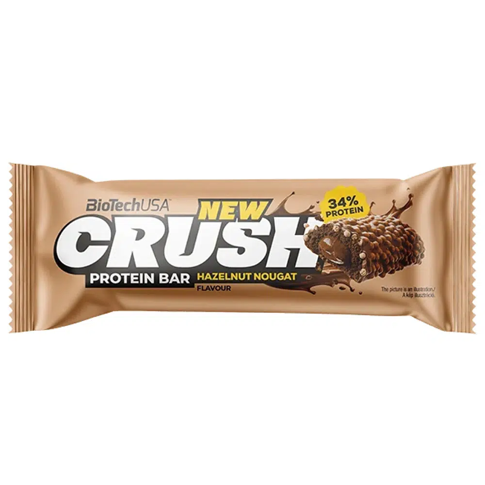 BioTech USA Crush Protein Bar mogyoró nugát - 45g 1 BioTech USA Crush Protein Bar mogyoró nugát - 45g