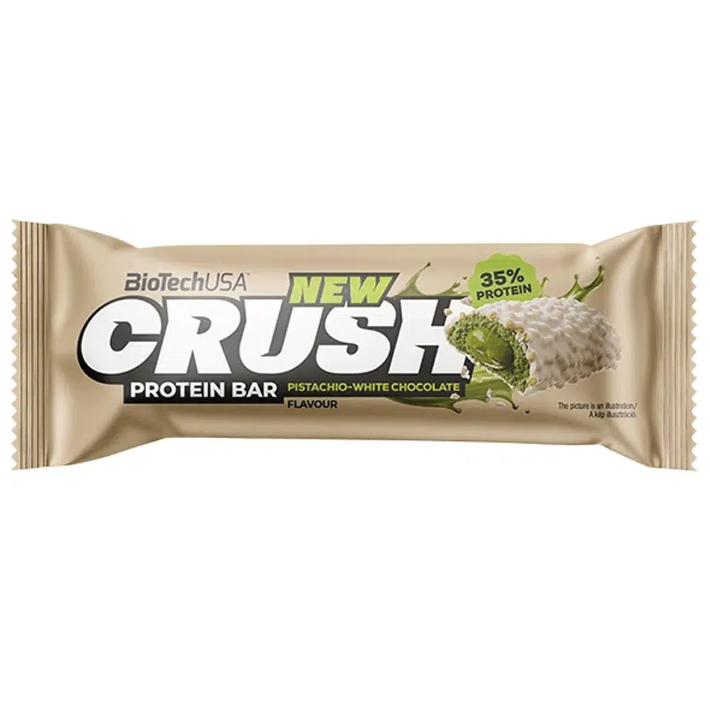 BioTech USA Crush Protein Bar pisztácia-fehércsokoládé - 45g 1 BioTech USA Crush Protein Bar pisztácia-fehércsokoládé - 45g