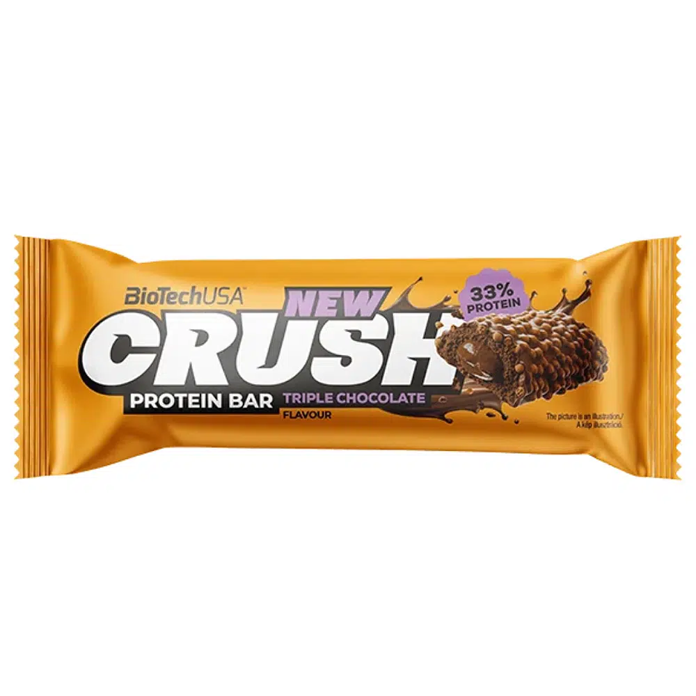 BioTech USA Crush Protein Bar tripla csokoládé - 45g 1 BioTech USA Crush Protein Bar tripla csokoládé - 45g