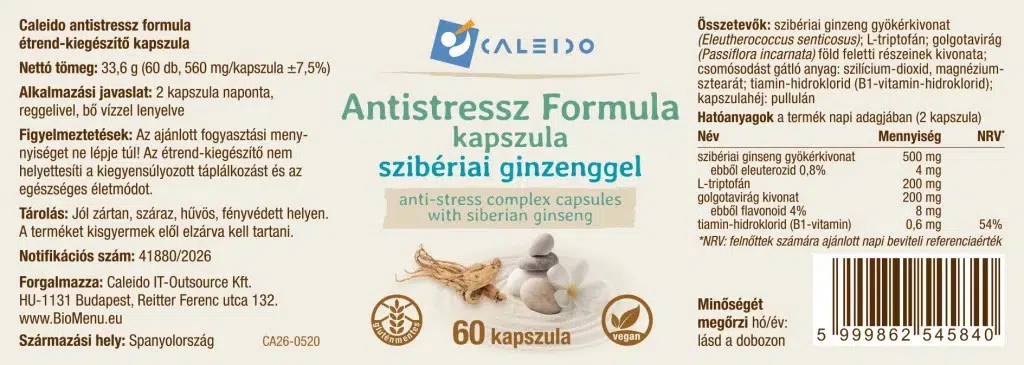 Caleido Antistressz Formula kapszula - 60db 2 Caleido Antistressz Formula kapszula - 60db - Image 2