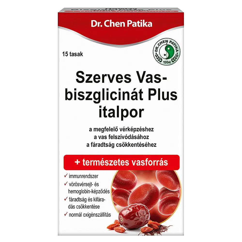 Dr. Chen Szerves Vas-biszglicinát Plus italpor - 15 tasak 1 Dr. Chen Szerves Vas-biszglicinát Plus italpor - 15 tasak